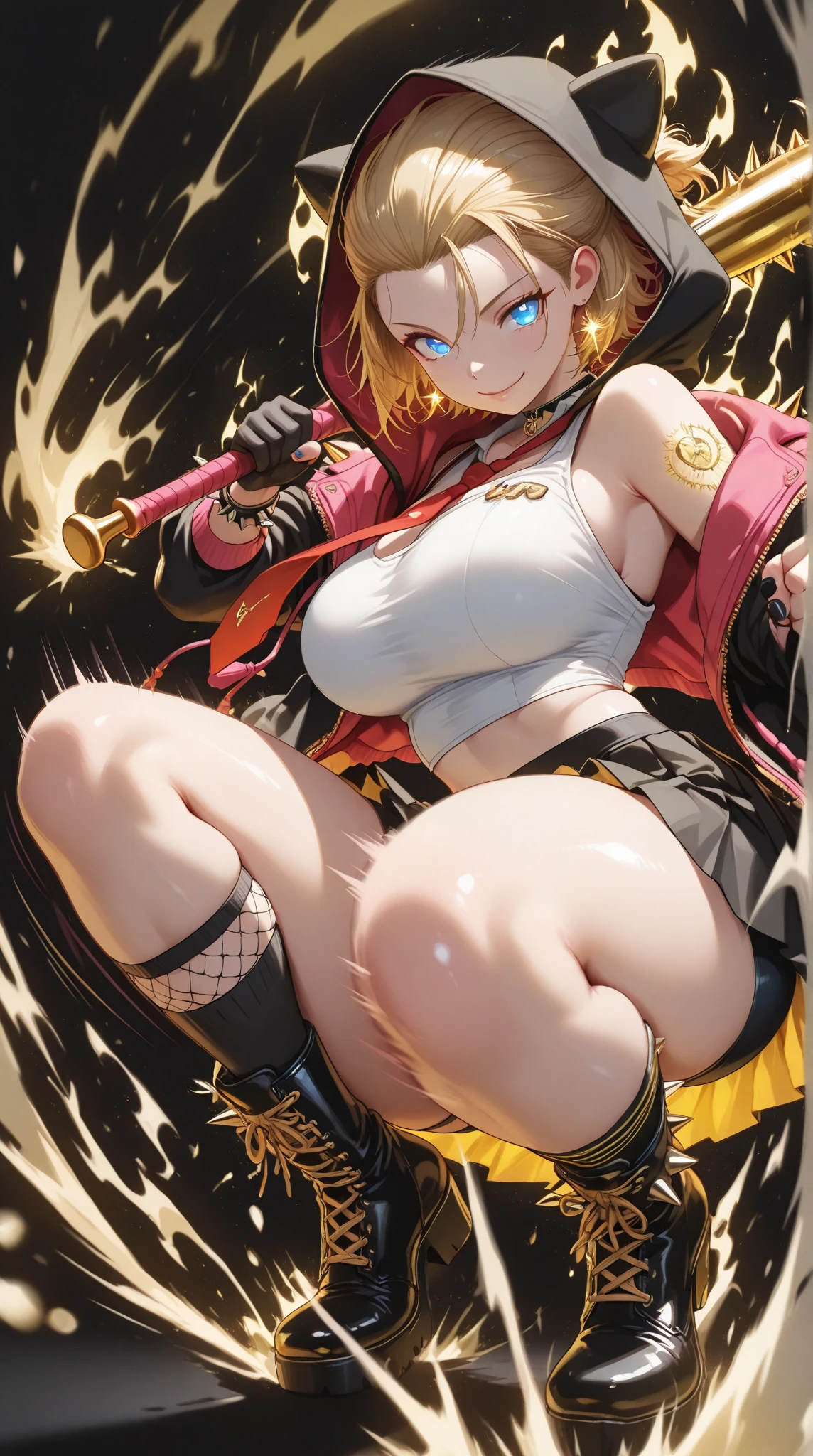 /upscale from front, solo, 1girl, tsunade, fully naked, huge boobs, naruto anime, full body