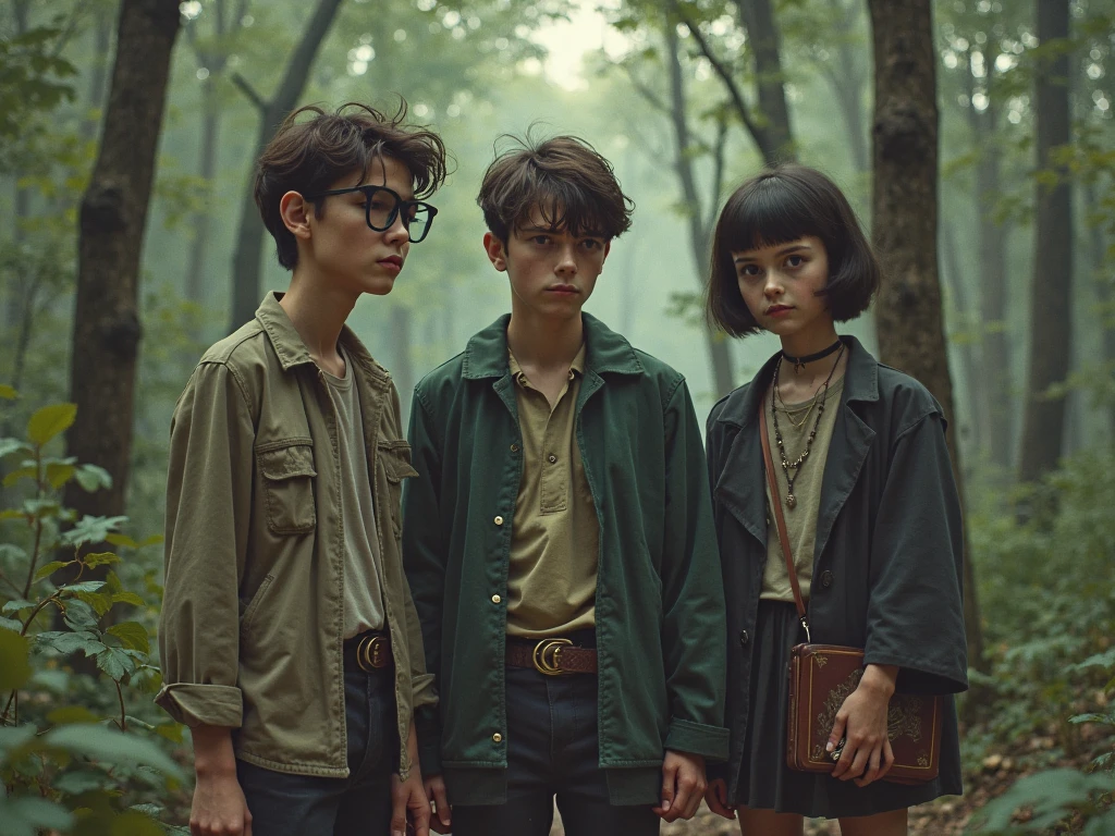 One boy in the forest to help on girls she is a fairytale and to given the one magical pen boy is very happy