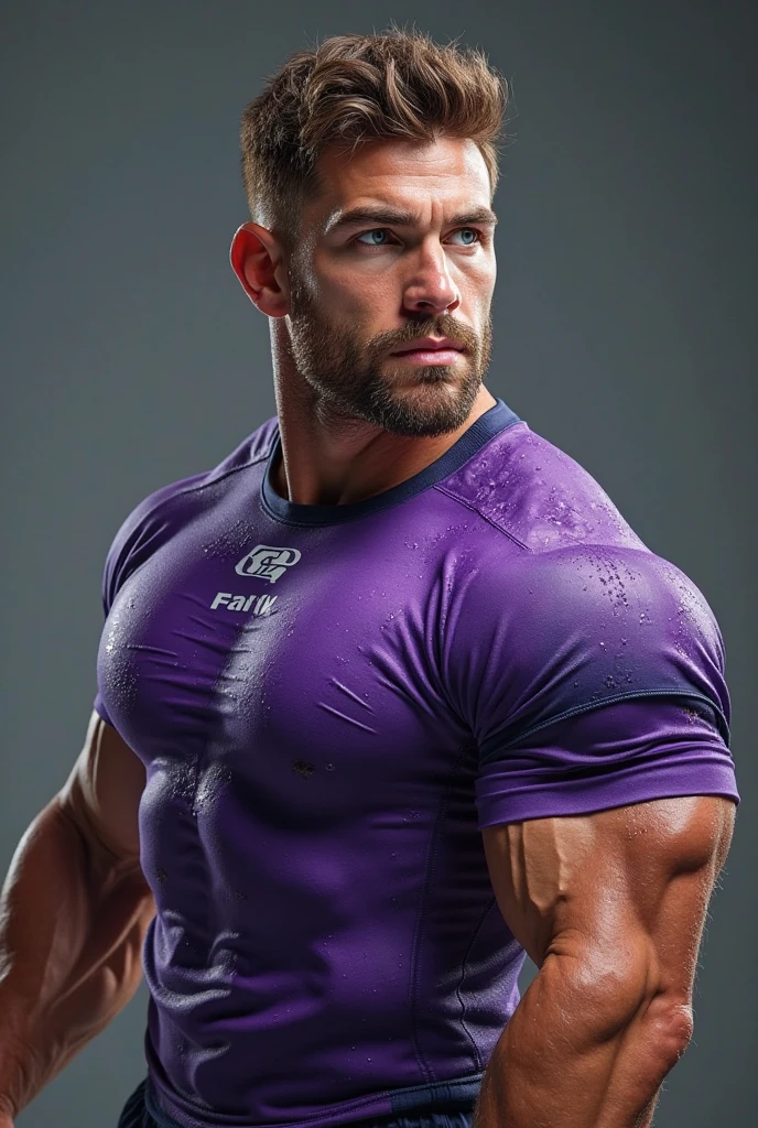 manly, charming, handsome, mature male, big muscular body, nijimale, bara, blue and white Cycling suit that zipper down enough to reveal the belly, male focus, Fingering the bulge between the legs, masterpiece, best quality, ultra detailed, highly detailed, photorealistic, 8k,
