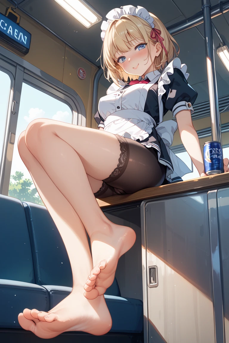 (masterpiece, highest quality, delicate details, 8K:1.2), nice hands, perfect hands, By Guido Daniele, Doshio Kaini KC, (((((throw))))), medium breasts, twin tails, double bun, bun hair, short twin tails, mini skirt, medium breasts, (((from below))), (panty shot), (((((throw))))), ((((crowded train)))), ((((sitting)))), raise one leg,