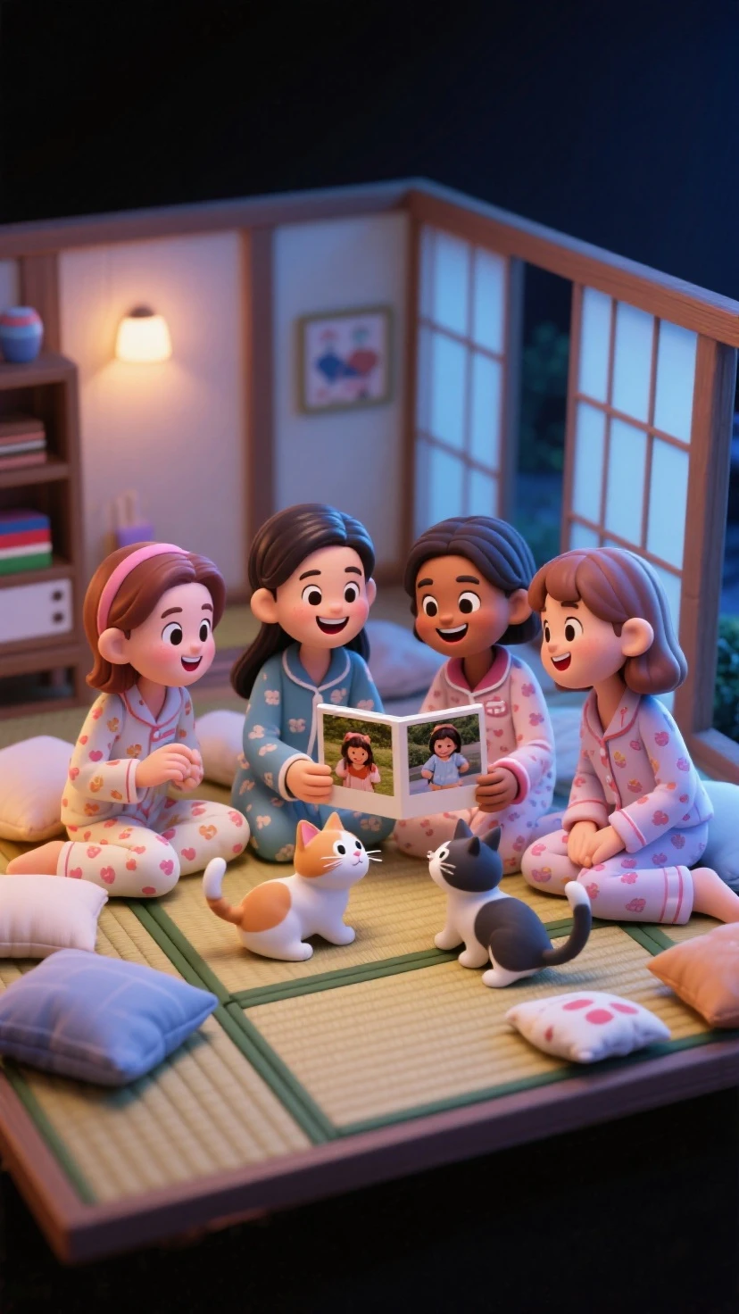 masterpiece, best quality, Children's picture book illustration, kindergarten ???? are sleeping at ???? room, 4 years old, indoor, afternoon, kindergarten, pastel watercolor style, from top,