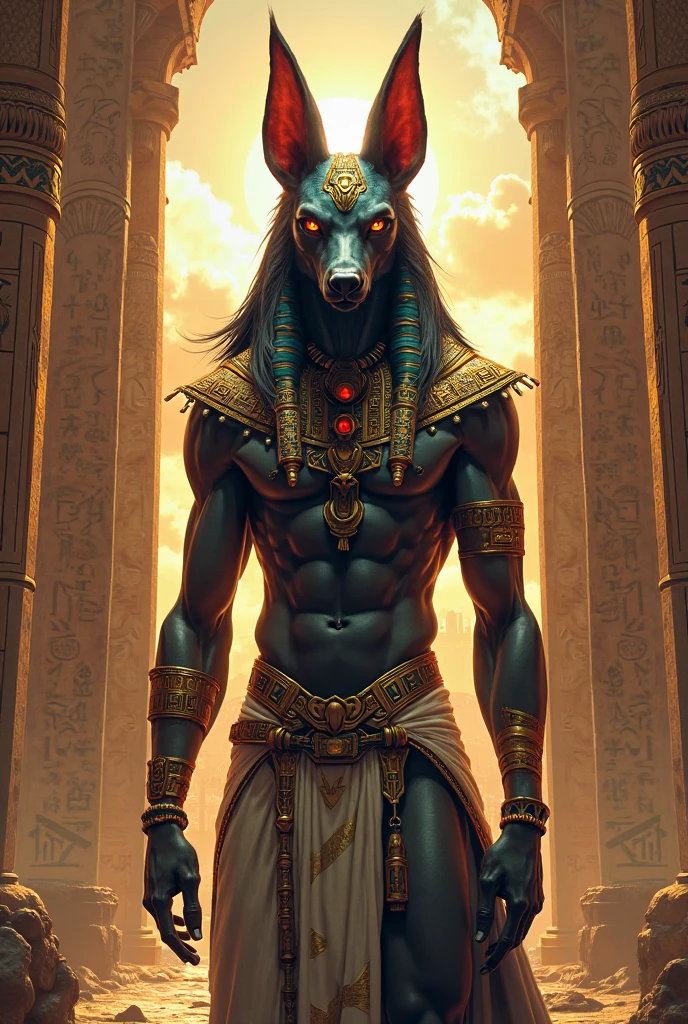 tribal anubis drawing