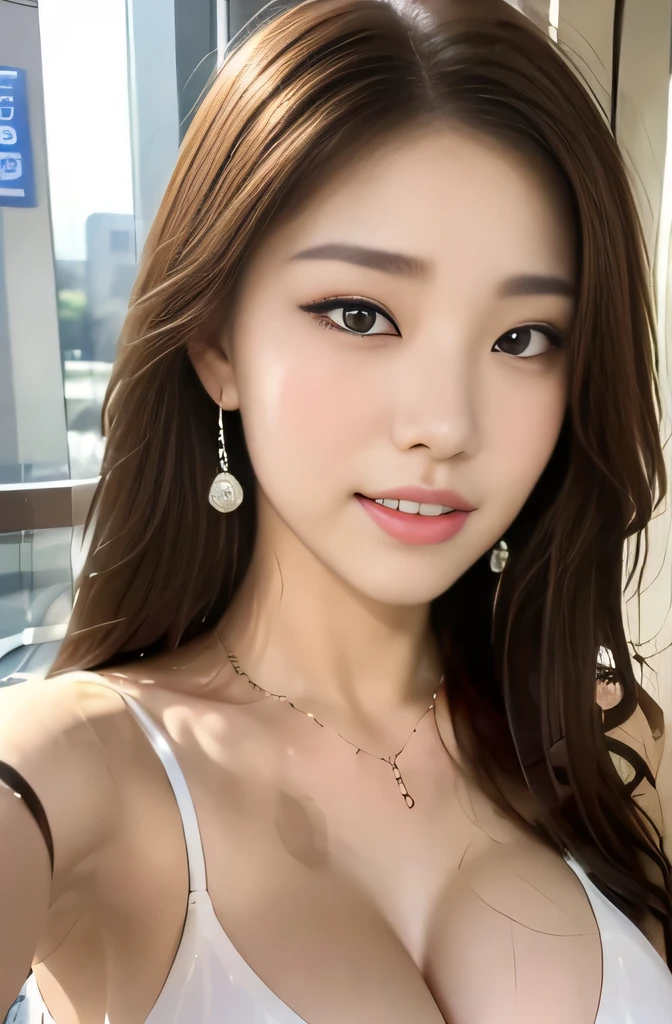 ((Highest quality, 8k, masterpiece :1.3)),outside,Tokyo Disneyland,Cinderella Castle,squirt,(Full Body Shot),Very attractive smile:1.2,(Makeup face:1.3),Saggy breasts,Beautiful pose,Looking into the camera,Red lipstick:1.2,Dark lipstick:1.2, Big Breasts:1.3, double eyelid,White mini skirt,(White blouse),(masterpiece: 1.3), (Maximum resolution: 1.4), (Ultra-high resolution: 1.2), Cinematic Light, Ultra-high resolution, Detailed eyes and skin, 8k resolution, Perfect Style, Beautiful expression,Highly detailed face,(Pure white skin:1.2),Glossy Lips:1.2,Straight Hairstyles,Facing forward,(Blue cardigan),Very tall,blue sky