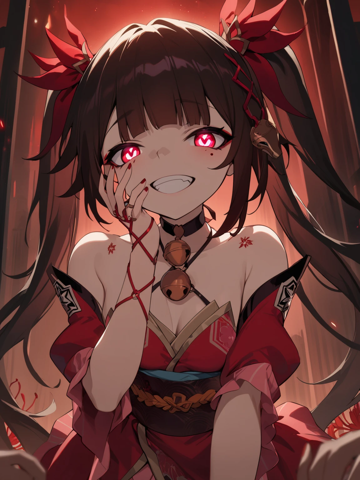 Crazy Smile, 狂ったeye, Cutely crafted luxurious hair band,(masterpiece:1.2, Highest quality), (Actual Photos, Intricate details), (1 female, alone, Upper Body, Small breasts) ,Scary atmosphere、Distorted facial expressions、Horror Art、Bloodの雨、Bloodを流す、Bloodしぶき、悪魔のeye、redいeye、scar、、火scar、whole body、Torn hair of a woman in slave clothes、(Long Hair)、(eyeにかかる長さの前髪)、、Black Hair、(((eyeの下のクマ)))、青白いskin、Feeling unwell、Pathological、邪悪な笑face、狂ったeye、(Grin)Dramatic makeup,Create mixed media art、White Background(zombie:1.2),Horror 1 Girl, Open_mouth, , red_eye, Blood, Tilt_red_skin, bandage, Injury, Blood_On top of that_face, bandageを巻いた_arm, Blood_On top of that_zombie, Blood_On top of that_hand Delicate features,disaster々new devil horns , Eyelids wide open, The trend is all,Crazy Smile, mouthを大きくOpen, mouthを開けてteethをむき出しにする,獣のような鋭いteeth, Wide lips, 非常に広いmouth, Vermilion cheeks, Blonde, Princess Cut, Ribbon hair ornament, brooch, Shiny candy blue dress, Gold embroidery,Lolita Style, Gothic style, Facing the audience, Otaku Room, Well-built body, Nice body, Ample breasts, Thick body,eyeを大きく開いて、Scary atmosphere、Distorted facial expressions、ねじれた笑face、Bloodまみれの、頭からの出Blood、Bloodしぶき、whole body、Long Hair、Long bangs、(((eyeの下のクマ)))、青白いskin、Feeling unwell、Pathological、邪悪な笑face、狂ったeye、(Grin)Dramatic makeup,Create mixed media art,Well-built,Nice body,Broad shoulders,I focus,(face),Messy Hair,黄色いeye,(光るeye),(Bloodしぶき:1.6),red信号,笑face,big 笑face,teeth,psycho 笑face,gesugao,Dark city background,darkness,night,(close),良いeye, 良いteeth,サディスティックな笑face,,all,光沢のあるskin,詳細なface,Beautiful body,whole body油まみれで光沢感がある whole bodyから湯気が出ている Steam like a sauna room fills the screen.. mouthからの白い息 Luxurious lace long gloves