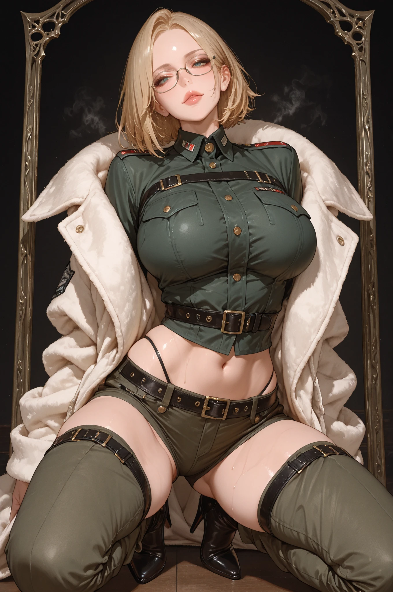Very very very sexy girl, Rikku lesbian seen, legs spread open,  uniform,  licking nipples,  hands romantic,  