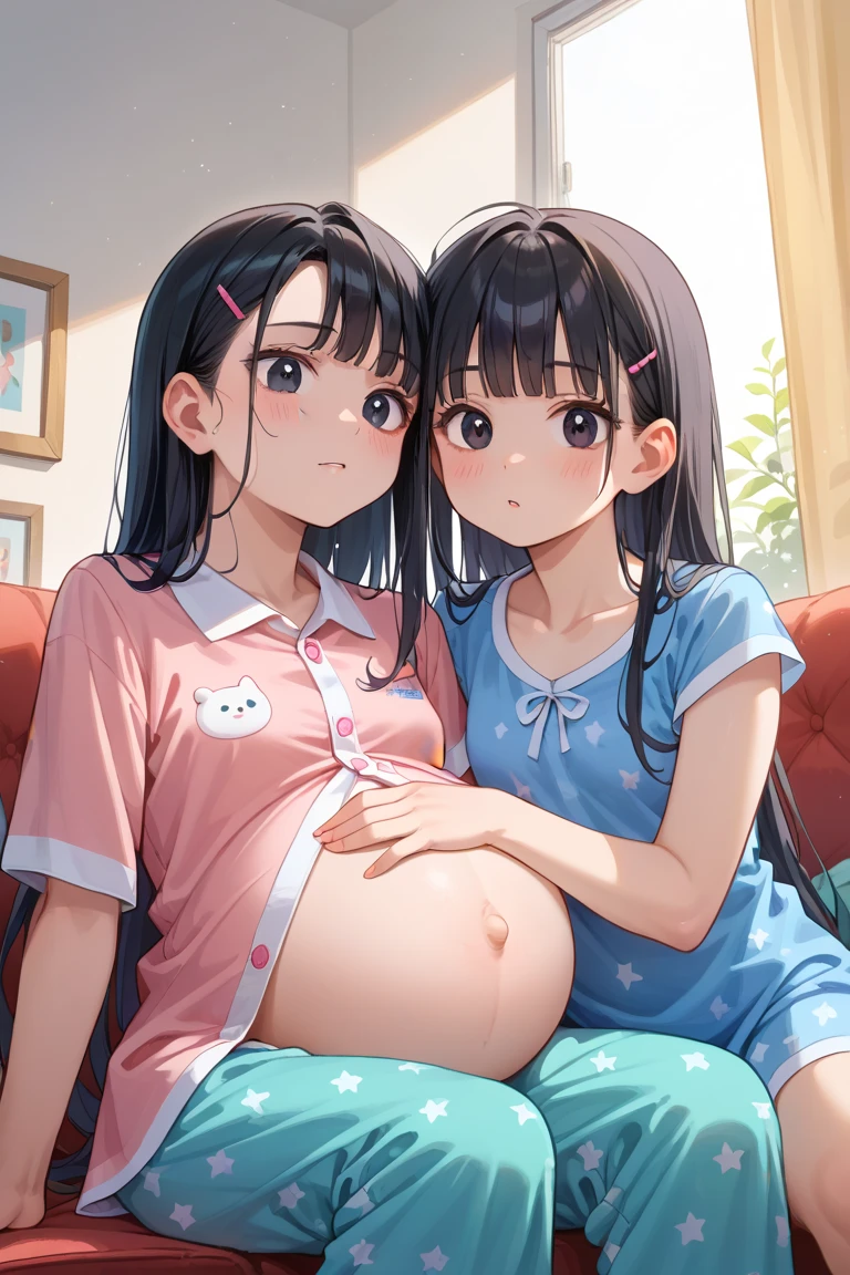 Hair Bow, black hair,Big Baby Bump pregnant, school girl, Big boobs, nipple, cum,16 years girl, Big pregnant Belly, Big Pregnant girl, Largest Belly of Pregnant, Huge Pregnancy Belly, purple eyes