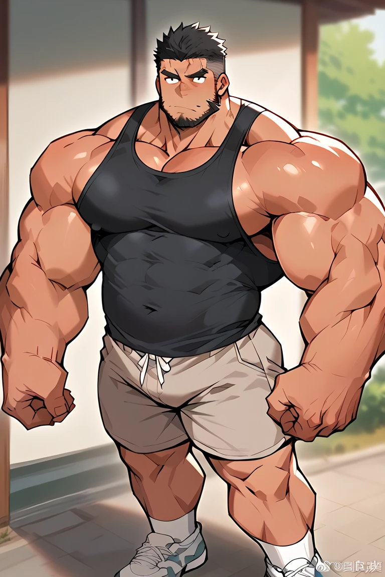Wide medium shots, ground level camera shot, (best quality, 4k,8k, highres, masterpiece:1.2), ultra-d etailed, (realistic,photorealistic,photo-realistic:1.37).,((hyper muscular)) old man showing strong muscle playing american football, fields, black underpants , hyper muscle, hyper pectoral, hyper bicep, hyper arms, bulge, white and short hair, super thick arms, super big pectoral, super wide pectoral, topless, shirtless. 