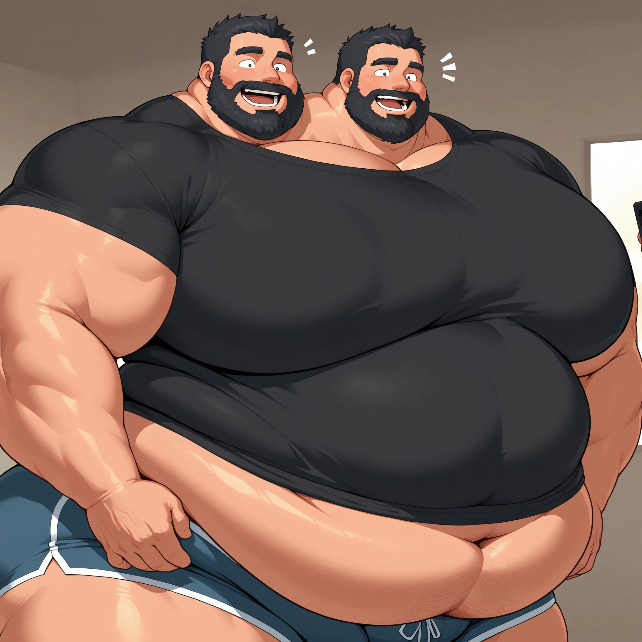 HQ photo, detailed faces, full body view, two shirtless beerbellied over-muscular bloated white european heavyweights males with undercut clean haircuts, lycra jumpsuits, in white pro sheer socks , overfed like obese gorets, over-muscular and fatly obese, posing flexing over-inflated triple-biceps . their pecs and bulges are touching. Their socks must be seen