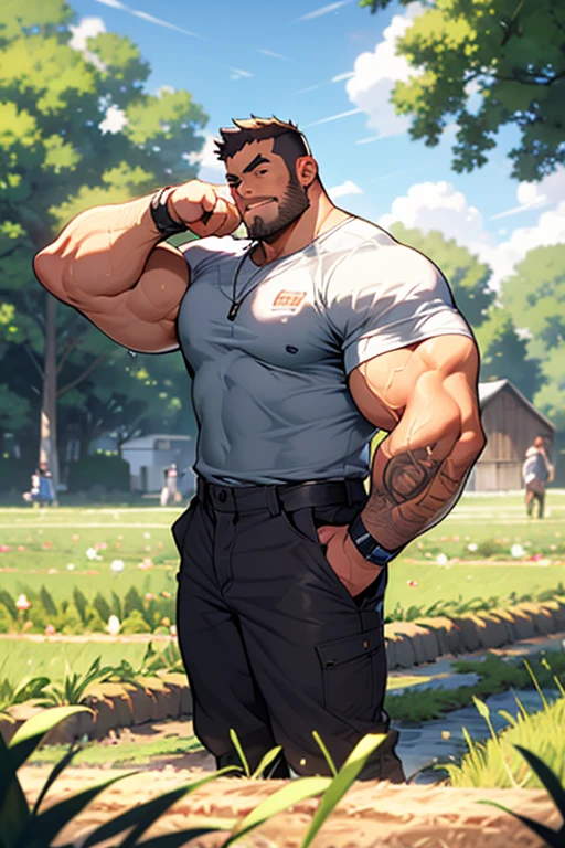 Muscle men，malefocus， brown tanned skin， Abs， collars， Athlete belt， musculature， sweat leggs， 1boys， squating， boobgasm， red colors， A dark-haired， sbeard， navels， 独奏， brown  eyes， male underwear， jolt， femoral， musculature， Be red in the face， up legs， White dirty socks， sweat leggs， white male， handcuff， from below， balding， baseball cap， Only white socks， Proportional feet， Hairy body，tight body，Bald，legs spread open，skater，athletic sneakers，Hairy Thighs，