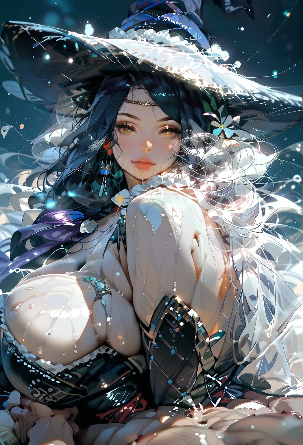 middle school girl、Micro Bikini Swimsuit、Pigtails、small tits、A dark-haired、fissure --auto