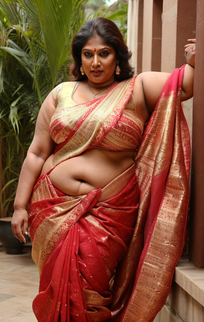 Sexy fat plus size indian bhabhi, 60 years old Woman, big Indian mommy, horny mommy, hot Amma, big Indian aunty bhabhi, wide body , heavy figure, sleeveless blouse, desi hot aunty, looks like Kriti Sanon, wearing sleeveless saree blouse, sexy sequin saree, bold saree fashion, bong saree fashion, bold hot photoshoot, sexy sequin saree, she has fleshy arms and fat wide belly, sexy armpits, showing her attractive fleshy figure, high quality skin, skin pores, skin texture, deep juicy navel, sexy navel folds, fleshy figure, jiggly belly, hyper realistic skin, RAW Foto, thick juicy figure,