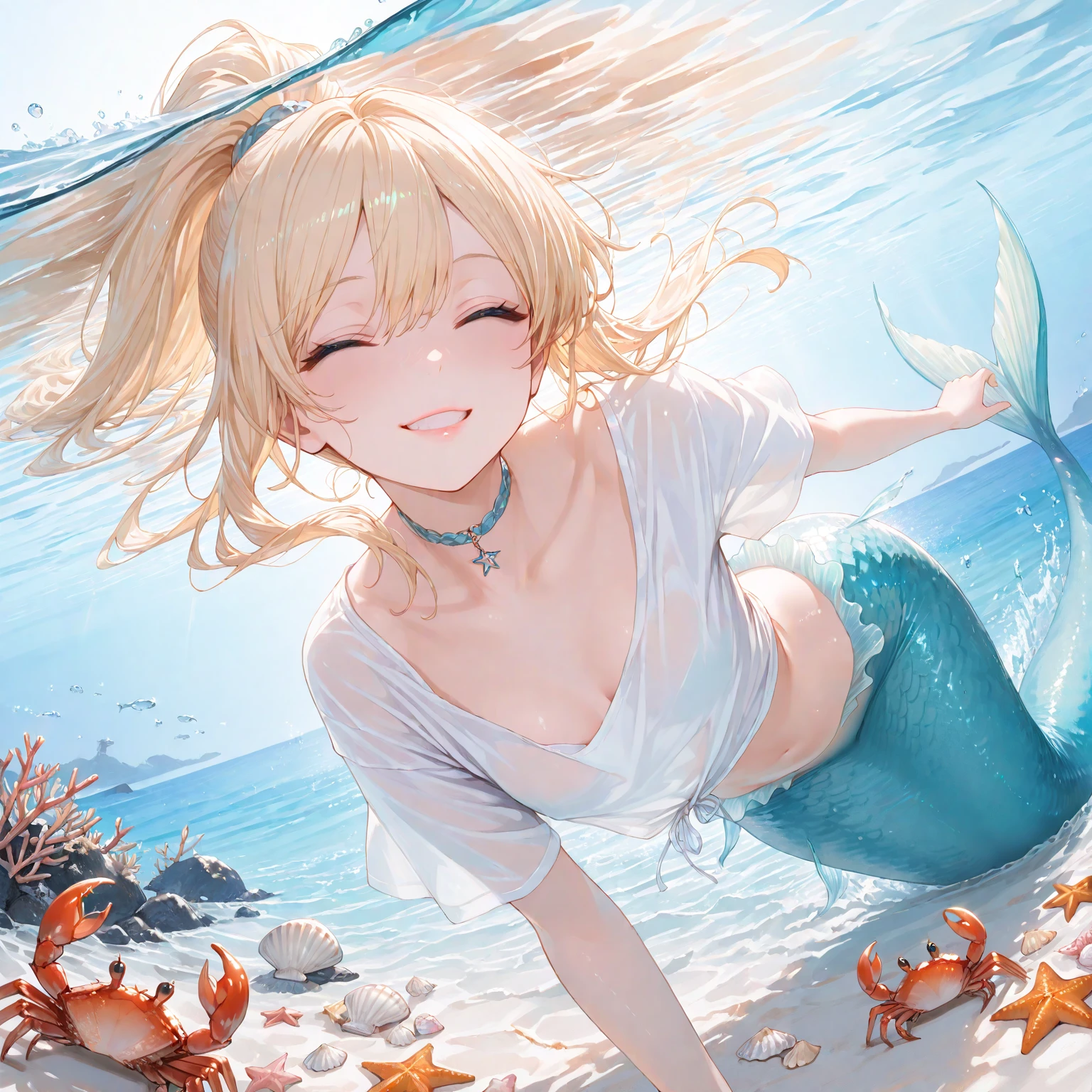 ((smile))、((Cleavage completely exposed))、(((nsfw:1.25))),,(((very small child:1.44))), (very short hair),(full body, (And who such a loli: 1.3), (NSF), full body, (1 girl, solo, kawaii, anime: 1.25), (loli, small, tiny, masterpiece, angel, angel wings, simple halo: 1.23), (sea color hair waves, long hair, blue eyes, twinkling eyes: 1.18), (shiny skin, shiny hair, small breasts, blue sky: 1.18763), (magical girl costume, bare shoulders, white swimsuit, micro skirt, frills, flying: 1.15763 ), (blush, smile, colorful clothes, pastel colors: 1.1225), (pink clouds, blue sky), (goldfish, shimmer), (dynamic angle, cinematic lighting, depth of field: 1.08), fantasy, happiness, single focus, simple background, (transparency: 0.85), BREAK.