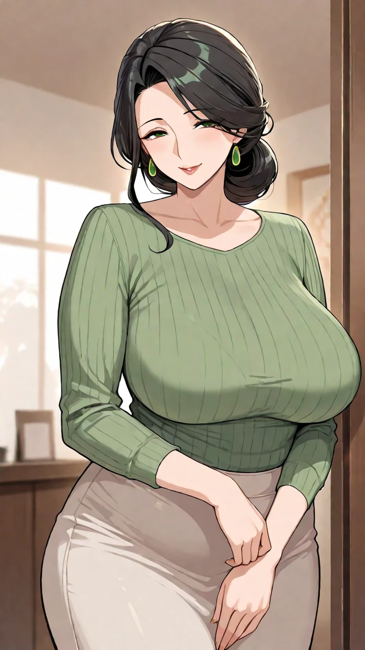 (Night:1.7), east asian architecture, indoors,
Standing at attention,
green shirt,turtleneck,sleeveless,White_pencil_skirt,
<lora:Minami_Nadeshiko_Kisaku-KK77-V1:0.7>,
bangs, Brown hair,Brown Eyes,short_hair,
1 girl, 20yo,Young female,Beautiful Finger,Beautiful long legs,Beautiful body,Beautiful Nose,Beautiful character design, perfect eyes, perfect face,expressive eyes,
looking at viewer, (Upper_body),(Focus on her face),
official art,extremely detailed CG unity 8k wallpaper, perfect lighting,Colorful, Bright_Front_face_Lighting,shiny skin,
(masterpiece:1.0),(best_quality:1.0), ultra high res,4K,ultra-detailed,
photography, 8K, HDR, highres, absurdres:1.2, Kodak portra 400, film grain, blurry background, bokeh:1.2, lens flare, (vibrant_color:1.2)
(Beautiful,large_Breasts:1.4), (beautiful_face:1.5),(narrow_waist),