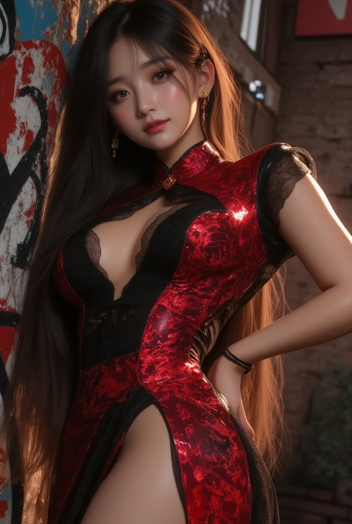 score_9, score_8_up, score_7_up, masterpiece, ultra detailed, 1 female, realistic,ntmix,solo, chinese dress cosplay