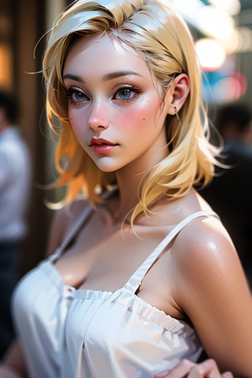 Delicate white short hair girl Delicate big eyes End of time Ruined city --auto