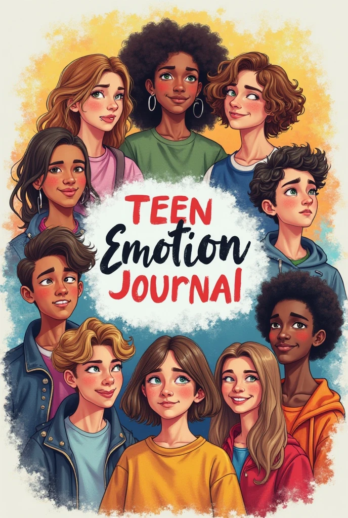 Create a poster image about mental health and teen art