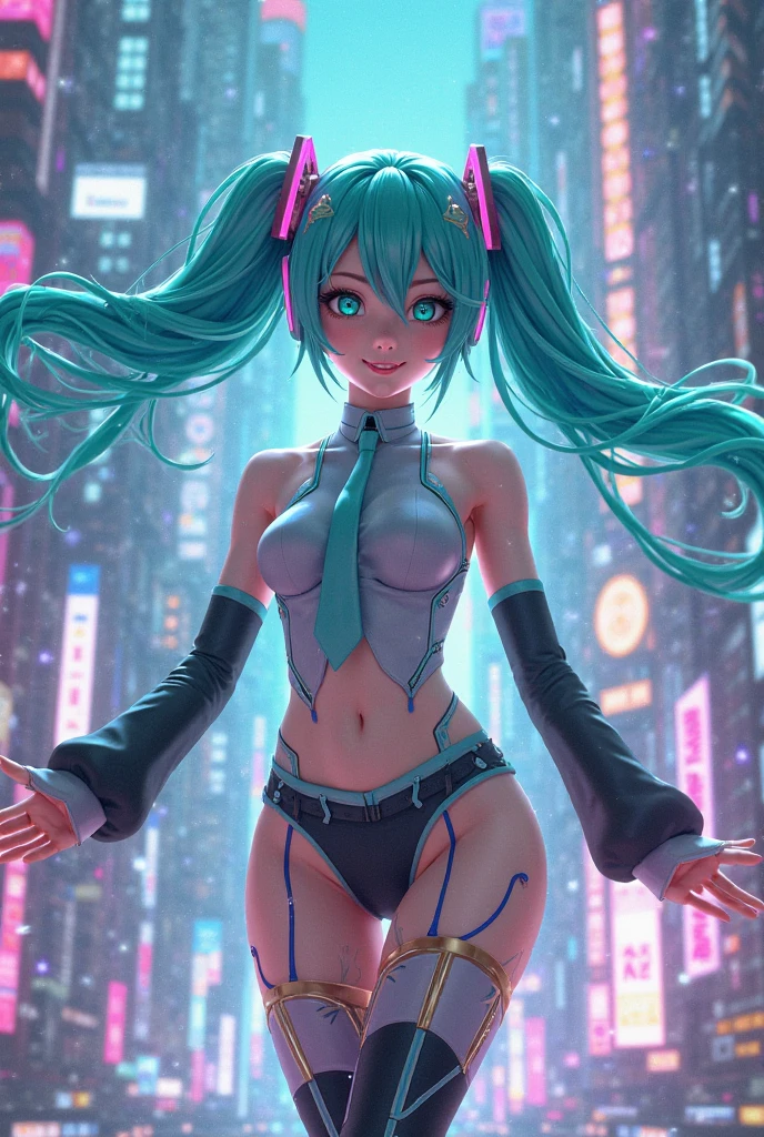 (((top-quality)), ((masterpiece)), Pitch Resuit、(Colossal tits:1.4)、goth_punk, 1girl in, 独奏,、top-quality, Photorealistic, An ultra-fine illustrations, beautiful attractive anime girl, miku hatsune, Slender body, Tied hair, one girls, a photo of girl, Full body shot, Beautiful blue eyes, Turned,、Puffy nipple、ONE PIECE dress racing uniform 、sobbing tears、 see -through、kneehighs white、panty shot、(cum in pussy vaginal:1.2)、cum in mouth.、stadium、crowd、Being watched、(G-string :1.3)、Open lips、