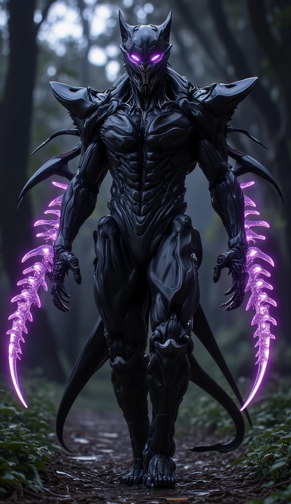 grotesque
Ominous fiend
Horrifying creature
biological design
terrifying design
ominous design
organic design
Overall Silhouette: The body type is muscular yet slim, typical of Kamen Rider designs. The design emphasizes mobility while conveying a sense of strength, with flowing lines that highlight the body’s movement, balancing agility and power.
Main Colors: The primary colors are black, white, and blue, which are cleverly arranged. Blue serves as the base color, with white and black as accents. These colors follow the body’s contours, with blue lines particularly on the chest, arms, and legs, and white details on the helmet and belt.
Helmet: The helmet is the iconic part of the Kamen Rider look, complex yet instilling a sense of heroic dignity. It features a black base with sharp blue compound eyes. The head has white lines flowing down the center, incorporating futuristic mechanical elements throughout the design.
Armor: Armor pieces cover the chest, shoulders, arms, and legs. The chest armor features a signature "V" shape, characteristic of Kamen Rider, with blue and white lines radiating outward. The armor's surface has intricate mechanical patterns, yet it remains smooth overall, exuding strength.
Umanize Driver:
Design: The Umanize Driver stands out as a unique transformation belt in the Kamen Rider series. It features a purple and white color palette, with a large circular slot in the center where the Golbo is inserted. The belt itself is black with purple and white mechanical details running along it, lighting up when worn.
Golbo: The circular transformation item, "Golbo," plays a key role in Kamen Rider transformations. It has a glossy black and purple finish, with a glowing blue center. When set into the Umanize Driver, the entire belt illuminates, initiating the transformation into Kamen Naizer Uma.
Additional Elements:
Finishing Move: The Umanize Driver's finishing move is executed by setting the Golbo into the belt, charging energy, and