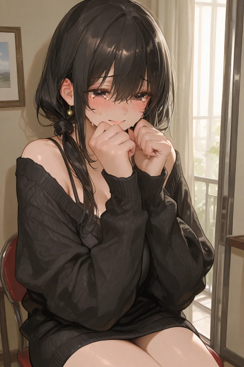 Super detailed(eye:1.7),highest quality、Best image quality、Bar lounge sofa、Beautiful valley、Disheveled clothes、thin、Humiliated face、Dog Pose、Super detailed、Small breasts、Light Particles 0.5、Moist eyes、lick、Open your mouth、Sticking out tongue、dripping cloudy saliva、Small face、Up ponytail、Sing Karaoke、boyish、18-year-old female college student、Spring Outfits