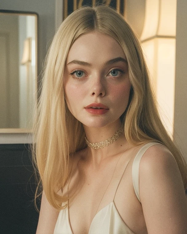 portrait photo of (Elle Fanning) in a red sheer lingerie, (long hair), posing for a picture, ziprealism, for cosmopolitan, realistic skin texture, softcore, warm lighting, simple background, magazine cover style, (horny,moaning, screaming in pain,orgasm:1.5)