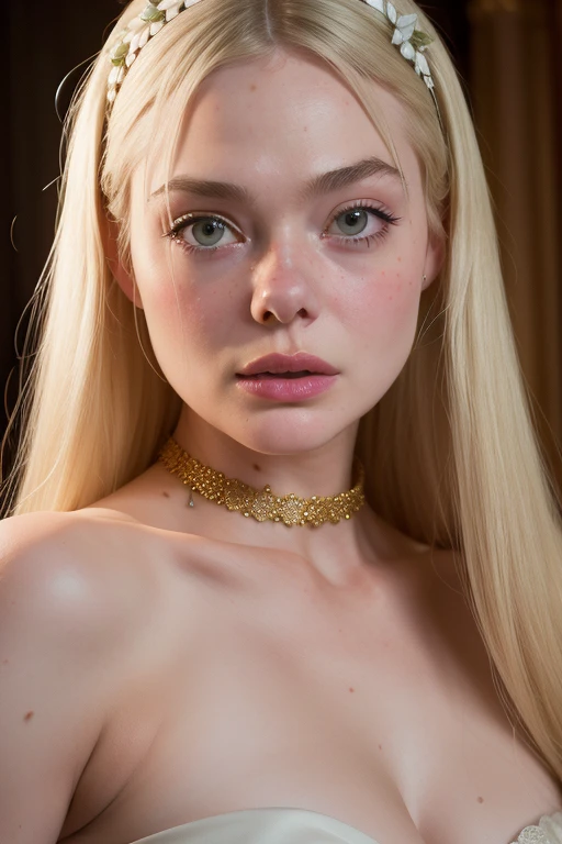 fantasy setting, pale skin, elf, torn dress, body covered with cum, realistic cum, cum on face, mouth open, eyes rolled back, long white hair