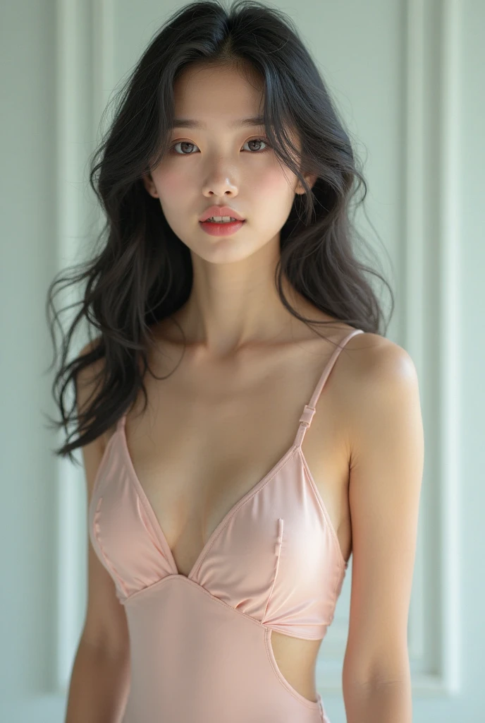 ((Snapshots of everyday life, Clear photos:1.4)),
(Mokomo this room wear, No bra, The shape of the nipples is visible,Beautiful thighs, Ultra-detailed skin,Tiny pores in the skin:1.4),
((I'm going to take a bath now, Her body is incredibly beautiful and stylish, Massaging her breasts with her hands:1.3)),
((32 years old, Beautiful sister, Short, Sexy body,With your body facing forward:1.5)),
((Small breasts, Flat Chest:1.2)),
((Bed at home, Morning time:1.4)),
Eye focus, Narrow shoulders, Beautiful clavicle, Thin arms, Thin legs, The back of the hand is beautiful and feminine, Slim figure, Soft belly, Tight waist, Highly detailed face, super detailed breasts, Ultra-detailed skin, Fair skin, Shiny skin, Ultra-detailed lips, Fuller lips, Glossy pink lips, Blushed, White teeth, Beautiful actress'Dull makeup, Pink lipstick, Dark brown hair, Delicate and soft hair, (Put your hair up, Fluffy short bob, ponytail:1.2), (Sweep your bangs to the side:1.2), (Stylish earrings,necklace:1.2),