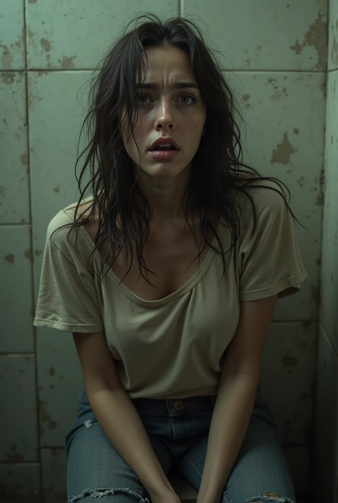 woman in straight jacket