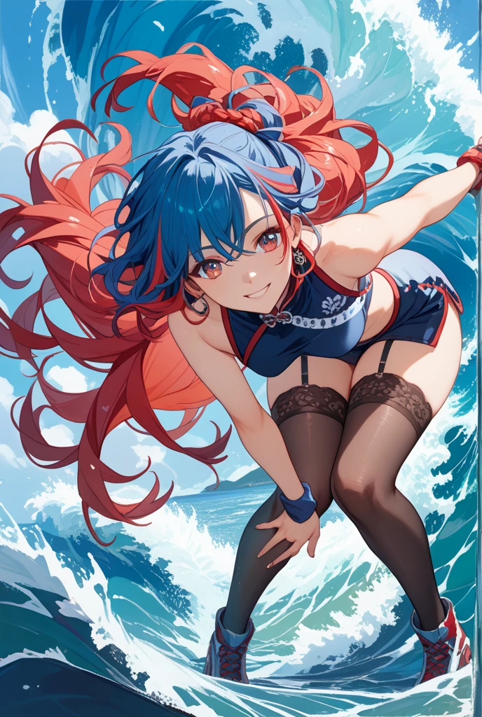 High resolution, high quality illustrations. Colorful illustration, highly detailed, full body portrait, anime character design, sharp focus, masterpiece, high resolution, surreal, female (super beautiful, super beautiful legs, beautiful thighs, high school girl, wearing a neat uniform) .