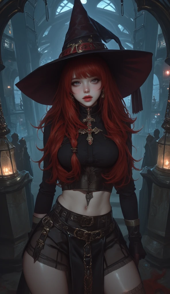 witch, RPG, enchantress, magic, Red-haired woman