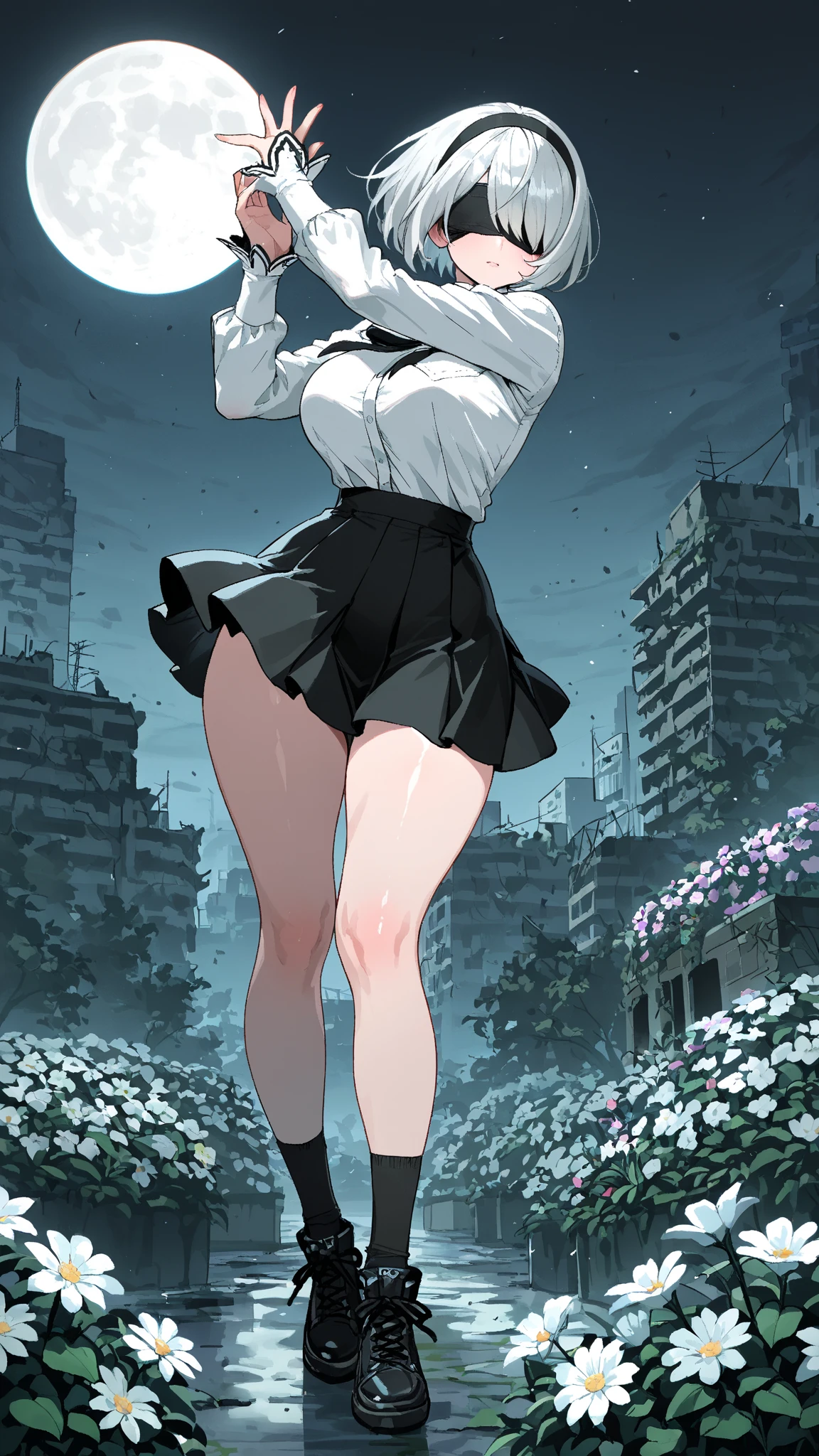 (8k, RAW Photos, 最high quality, masterpiece:1.2), high qualityのRAWカラー写真, Professional photo shoot, Cinematic Light, alone, (((young woman, Gal))), (Sharp features), (Small face), (Skin with attention to detail:1.2), clavicle, Cute Face, Beautiful appearance, Long eyelashes,Girl Turning Around, smile, (Black Hair, Long straight line), high school student, Red tie, High School Uniform:1.2, Black jacket, Open jacket, Jacket cuff buttons, White shirt, Check skirt, Night Park, Birds chirping, Confident attitude, Capture the happy moment, Artistic painting,Attractive thighs, loose socks:1.2, sneakers:1.2, (Very fine touch:1.2), (はにかんだsmile), Peaceful atmosphere, Oil painting style, Bright colors, (Are standing:1.5, lean on a tree, Full body portrait), Smooth texture, Gazing Eyes, Beautiful Skin, Shiny skin, ((Perfect Fingers, Five Fingers, Anatomically correct)), Background Blur, high quality, Surreal, ((Very detailed, photo shoot)),(Skirt flip、I can see her panties),,(((Shirt lift、I can see her boobs)))、(Small breasts)