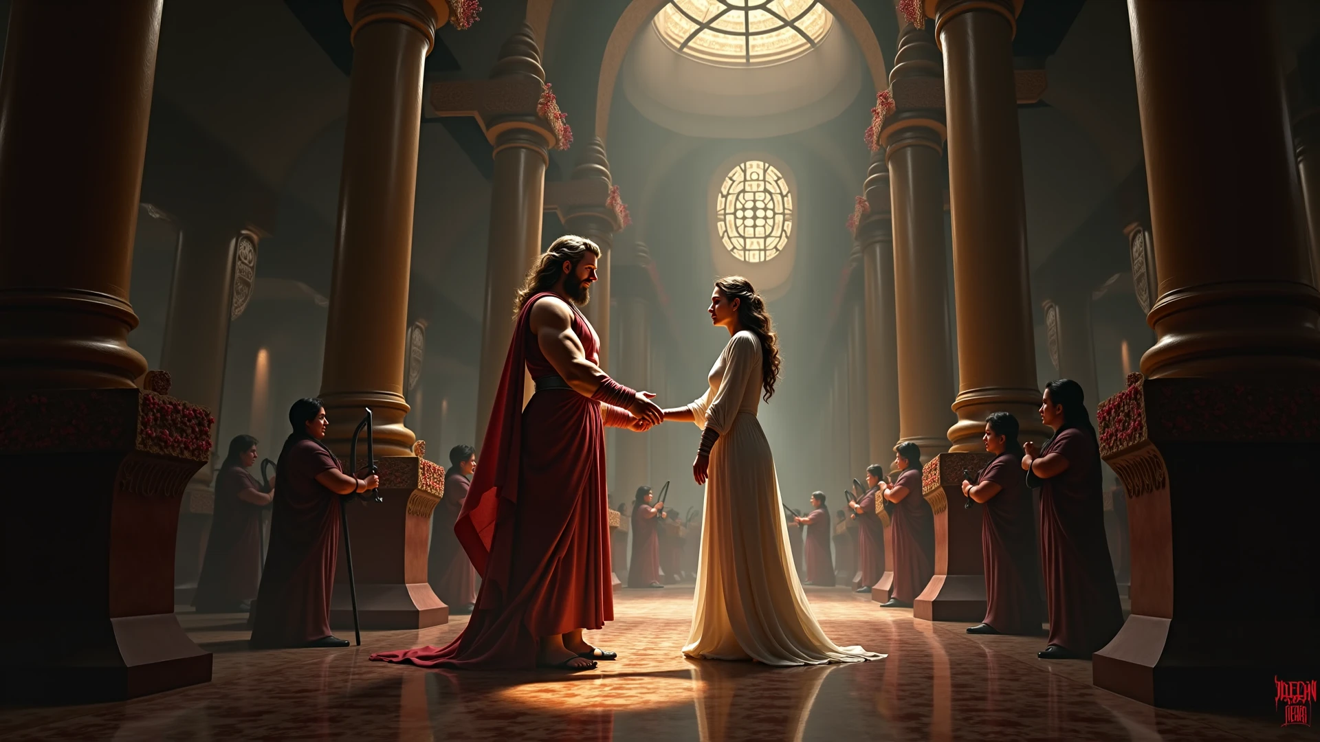 Amulius forced Rhea Silvia to become a vestal, forcing her to live in chastity.