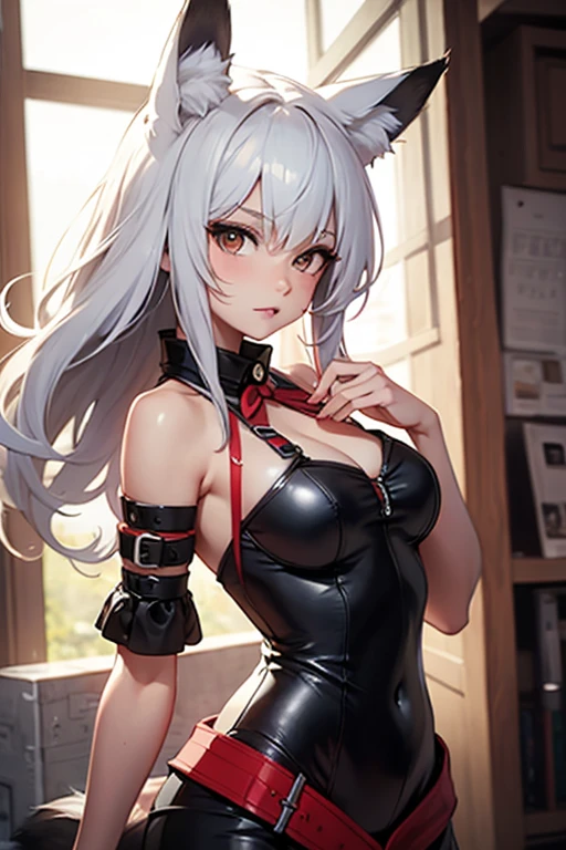 1 girl standing, wiry corset, inconceivably thin waist, very short miniskirt, thin long legs apart, open long legs, large breasts, cleavage