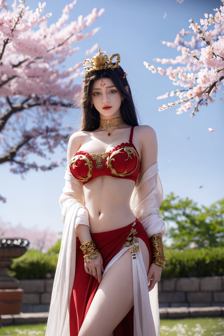 (Fight fiercely with dragons)、top-quality、​masterpiece、超A high resolution、（White Dragon Armor）、(((Colossal tits))),dragon armor、(Wearing a beautiful crown made of jewels),(Photorealsitic:1.4)、Raw photo、女の子1人、Golden hair、glowy skin、(((Chinese Dragon)))、（Gorgeous Jewelry Necklaces）、（Mystical expression）、（Full Body Angle）、（Fight big dragons）、With a beautiful knife、（Pink Metal Bikini）、(beautiful forest background)、Precipitous cliffs、(Castle background)、((super realistic details))、portlate、globalillumination、（sexypose）、Shadow、octan render、（One-Eyed Scouter）、8K、ultrasharp、Colossal tits、Raw skin is exposed in cleavage、metals、Details of complex ornaments、Japan details、highly intricate detail、Realistic light、CGSoation Trends、Blue eyes、radiant eyes、Facing the camera、Precipitous cliffs、Toostock、（Full Body Angle）、（veils）、(((Heavy Big))),