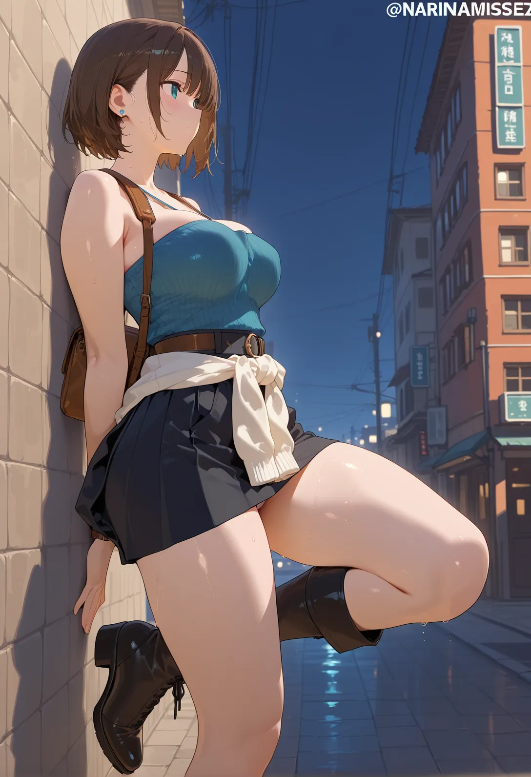 score_9, score_8_up, score_7_up,4k, ,BREAK , (from below,medium angle),standing,straight-on,,(upperbody:1),looking_at_viewer ,1girl, tifa lockhart, final fantasy, tareme,black hair, low-tied long hair, red eyes, bangs, white tank top, belt, pleated skirt, thighhighs, elbow fingerless gloves, elbow pads, midriff, navel,suspender skirt, ,big_breasts,() ,,(light smile),shiny skin,(Curvy waist), ,Solo,,(daytime and beachside,), ,,,detailed skin,,((best quality)),,(aesthetic,very aesthetic),(beautifulbody),(UHD),anime,sharp focus,depth of field,more detail XL,,(professional lighting,cinematic lighting)