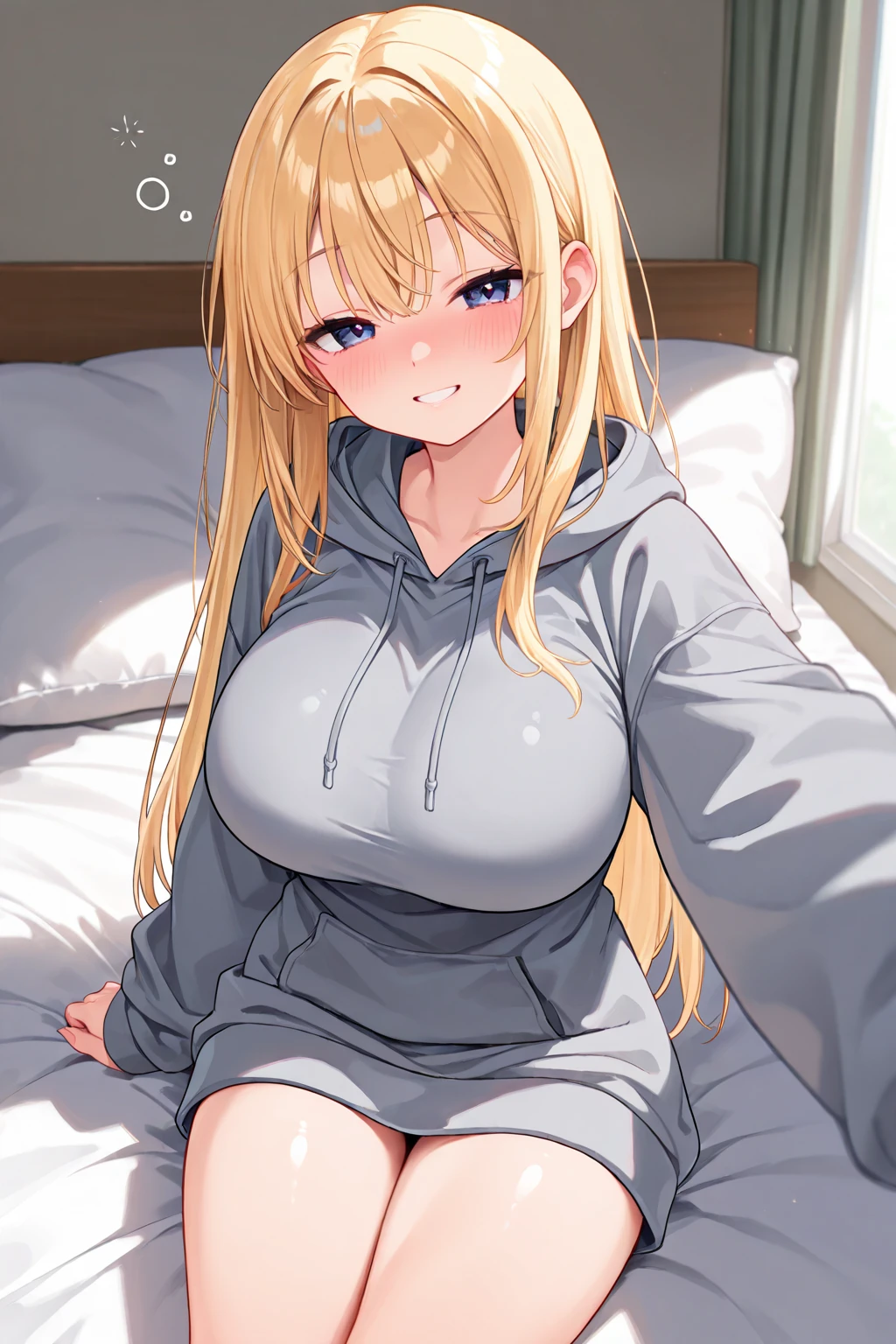 Hentai、High resolution、Shyness、A widow with huge breasts wearing a sweater and sitting on the living room sofa, spreading her legs to show off her sexual appeal、Perfect proportions、Cowboy Shot、Fatty legs、Erect nipples、Exposing pussy、Clear eyes、Sweaty