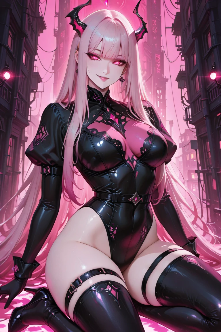 Adjust fingering details, 1 , Lodge, Humanity, large tities, navel, ,(tmasterpiece, Best quality at best), sidelightning, ,Beautiful and delicate eyes, Subordinate chain, Slave collars, Lie down in bed, Black tights Slave costumes, roll eyes, and the tongue sticks out, With the tongue, Crazy, with her mouth open, scream, ahegao, dyspnea, Be red in the face, perspiring, Slave costumes, Colorful hair, long whitr hair