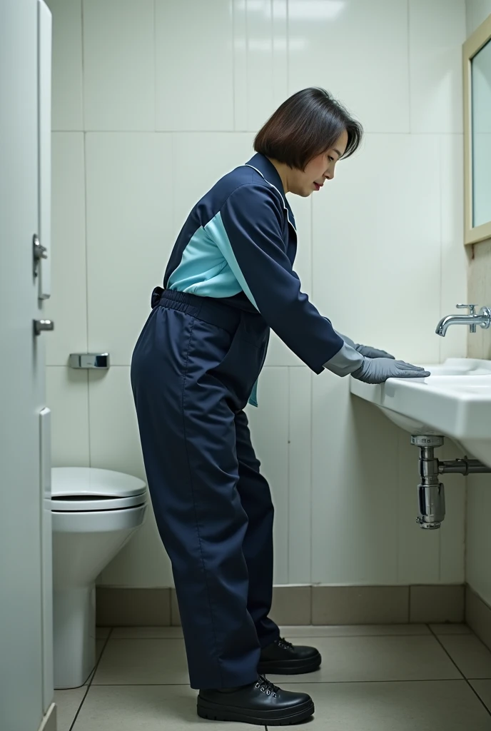 japanese office lady standing, upper body, face close up, cowboy shot, legs spread, Peeing self:1.4, (pee stain:1.3),(urination:1.3), wetting herself, peeing herself, in office, mature, aged, old, professional, skinny, black eyes, black hair, smile,standing, spreading legs, white slacks, pastel color slacks, light color slacks, formal pants, button down shirt, professional, <lora:PeeingThemselfV2_0:1.3> ,halfup hairstyle, break, (pee stain:1.3),(urination:1.3), wetting herself, peeing herself, cowboy shot, face closeup,super realistic person, RAW photo, real person:1.2, photorealistic, (very detailed skin:1.2), (very realistic skin:1.2), Canon EOS 5D 300 mm F/2.8, HDR, mature, aged, old