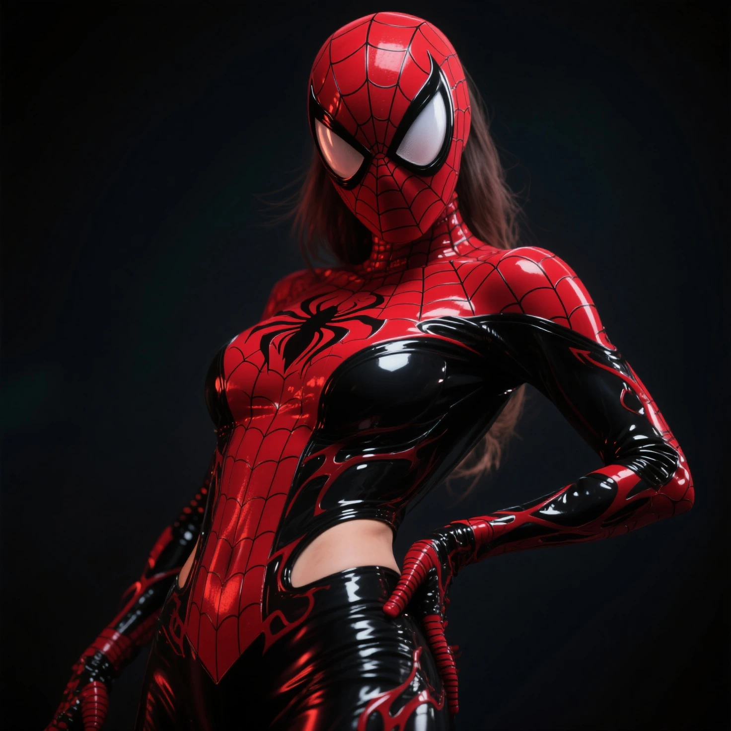 ((Female goddess nude perfect detailed face, mulher gostosas seios enormes baseado na Marvel estudios, traje do homem aranha couro sexy)), Erotic(1girl:1.3), sozinho, ((She wears a spider mask to hide her identity)), partes perfeitas do corpo nu__, Arte Oficial, papel de parede unificado 8k, super detalhado, handsome and aesthetic, belo, obra-prima, melhor qualidade, .....RAW, obra-prima, foto super fina, melhor qualidade, super high res, Realismo fotorrealista, luz solar, retrato de corpo inteiro, amazing beauty, dinamic pose, rosto delicado, olhos vibrantes, (da frente), She's wearing a full-body Spider-Man costume...., esquema de cores vermelho e preto,Seios enormes, aranha, Very detailed abandoned warehouse bottom, rosto detalhado, fundo ocupado complexo detalhado, Messy, lindo, leitoso, pele altamente detalhada, detalhes realistas da pele, visible pores, sharp focus, volumetric mist, 8k UHD, DSLR Camera, alta qualidade, grain of film, pele clara, Foto realism, Lomografia, Great metropolis in a future dystopia, Detailed and torn Marvel costume showing the erotic body its hot parts, traje enfiado no bucetao, Spider-woman climbing the building, Releasing spider web by the hands, mamas saindo pra fora da roupa, Pornografia,
