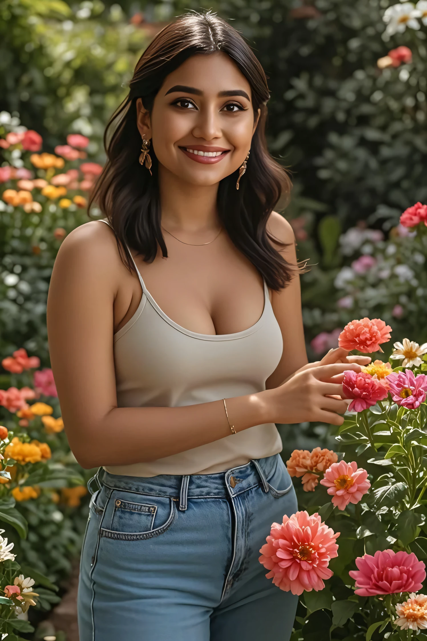 make it seamless remove that flowers and match with body and jeans