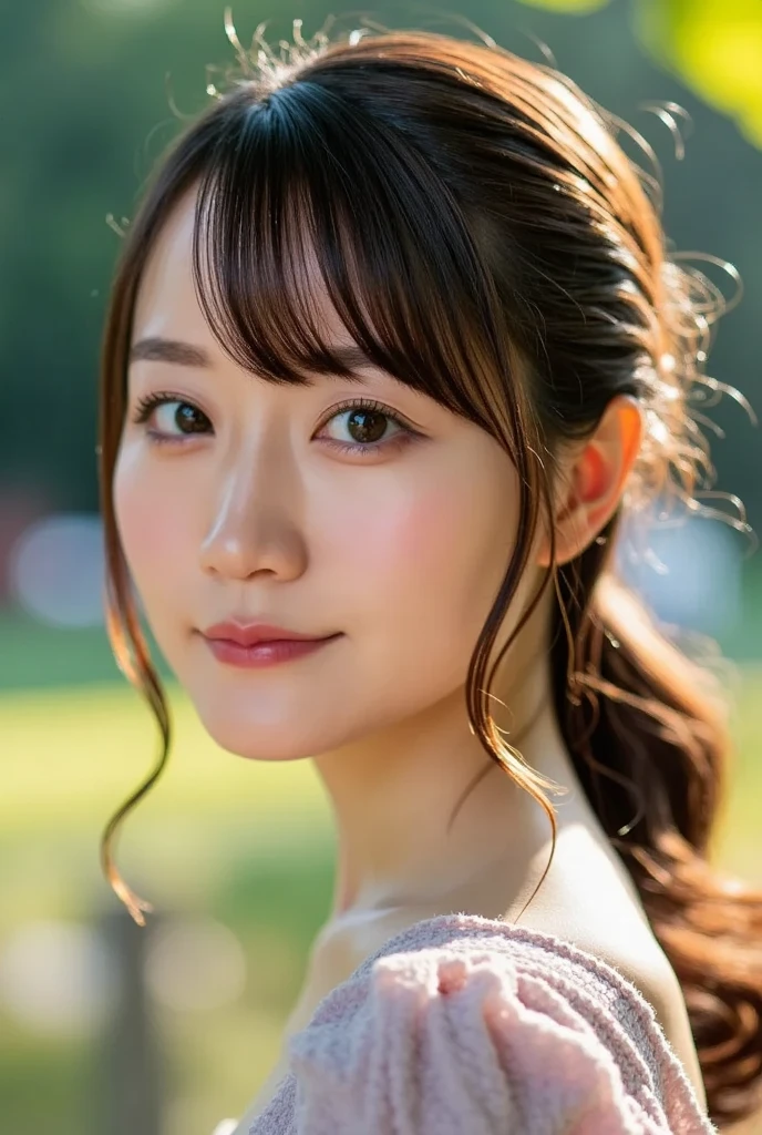 (Cowboy Shot、Highest quality、8k、Award-winning works、Ultra-high resolution度)、One beautiful woman、(perfection, (perfection, The most natural halter dress:1.1))、Bright color contacts、perfection Makeup、Bright and shiny lipstick、Beautiful bright eyeshadow、(Big Breasts:1.2)、Long Hair,(brand:1.3)、(Romantic affection:1.1)、The best smile he had when he saw me、(Many of them emphasize the body line.......:1.1)、(Strongly blurred vibrant Harajuku city background:1.1)、(Strongly blurred background:1.1)、Accurate anatomy、Ultra HD Hair、(Ultra-high resolution度のperfectionな美しい歯:1.1)、Ultra-high definition beauty face、Ultra HD Hair、Ultra HD Shining Eyes、輝くUltra-high resolution度の美肌、Ultra-high resolution,