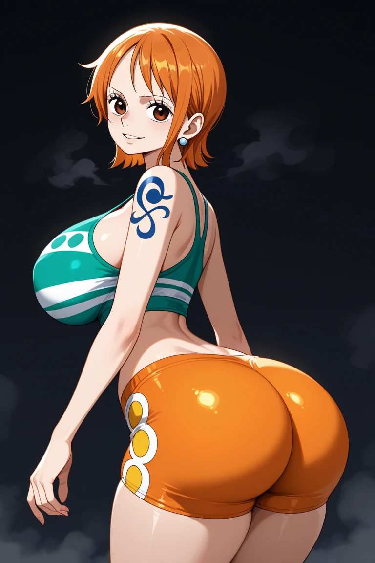1 female, hourglass figure, pouty look, housewife, cleavage, Black turtleneck, small waist, thick thighs, orange hair, braided, hands on hips, tight jeans, masterpiece, 4k.