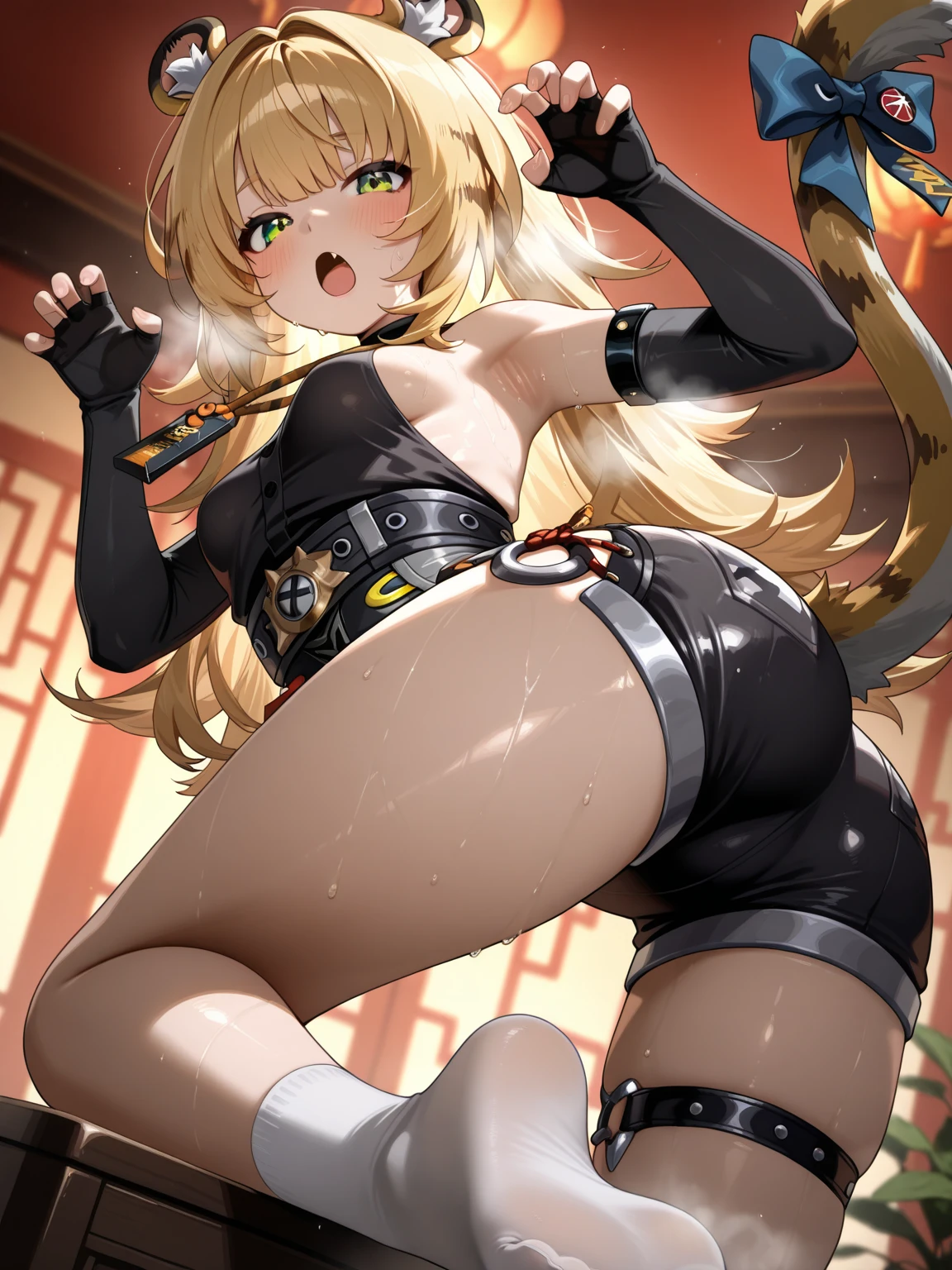 nsfw, (best quality:1.5, highres, UHD, 4K, detailed lighting, shaders, masterpiece, best quality), 4K, 1girl, solo, warspite, full body, blonde, Cute detailed face, ultra detail face, detailed lips, Slender Eyes, sharp eyes, sideways glance, boobs, nipples, hips, thick thighs, expresionless, sitting, (open squat:1.3)