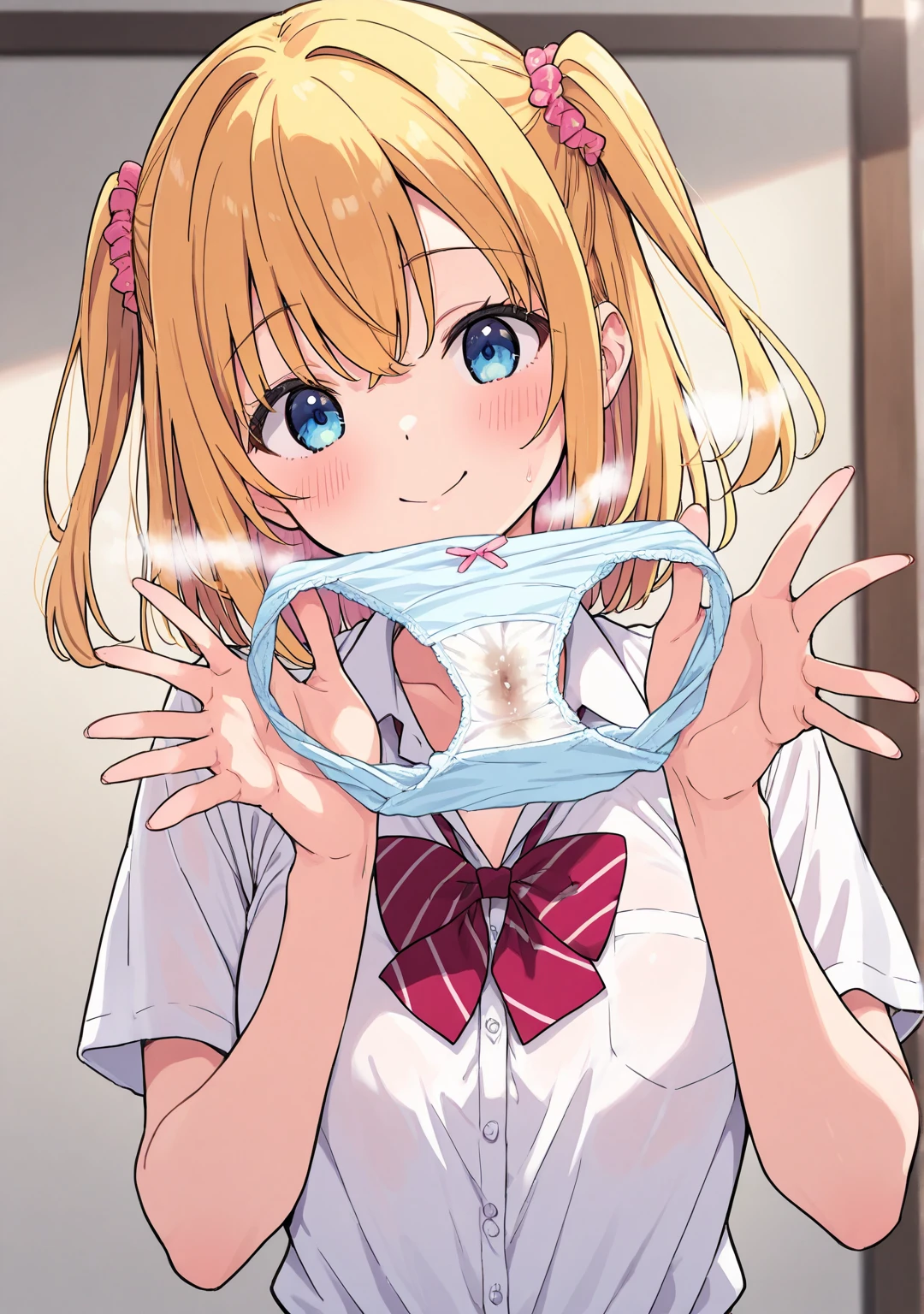 NSFW,(best quality,8k,highres,masterpiece:1.4),ultra-detailed,NSFW,solo,A completely naked boy lying on the bed,(constricted pupils:1.2,scared:1.4,crying:1.1),(flat chest:1.6),very short hair,(cum on hair,facials,Bukkake,cum in mouth),Looking at viewer,,upper body,((show own handy id card by himself:1.2))