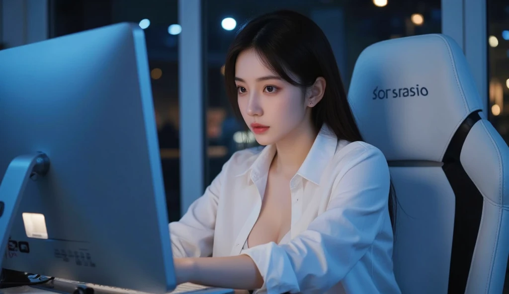 Woman in white shirt holding mobile phone and wallet, (SFW) Work, a hyperactual schoolgirl, Oppei Cyberpunk, perfect android girl, hyperactual schoolgirl, cgstation trends, Popular topics on cgstation, Gorgeous Chinese model, korean girl, online school girl, Check her phone, sexy girl, actual , sakimicchan