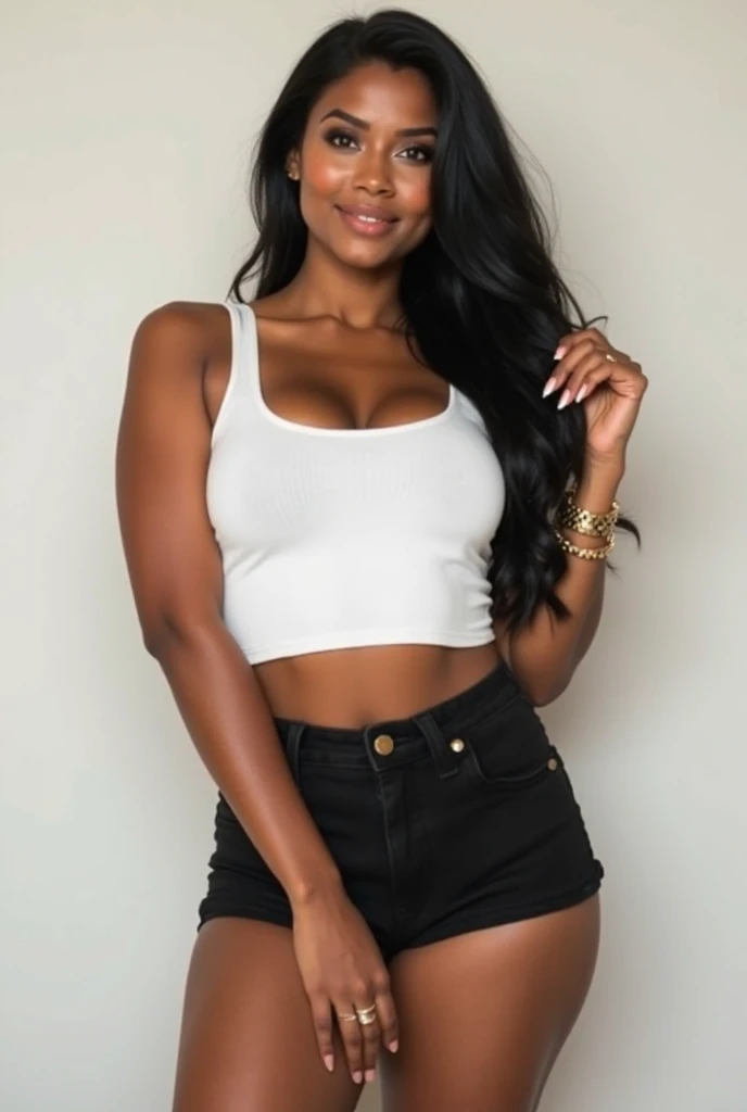 (Realisitc:1.5) Jeans and a white t-shirt woman <lora:EdobAnaJackson_v1.0:0.8>