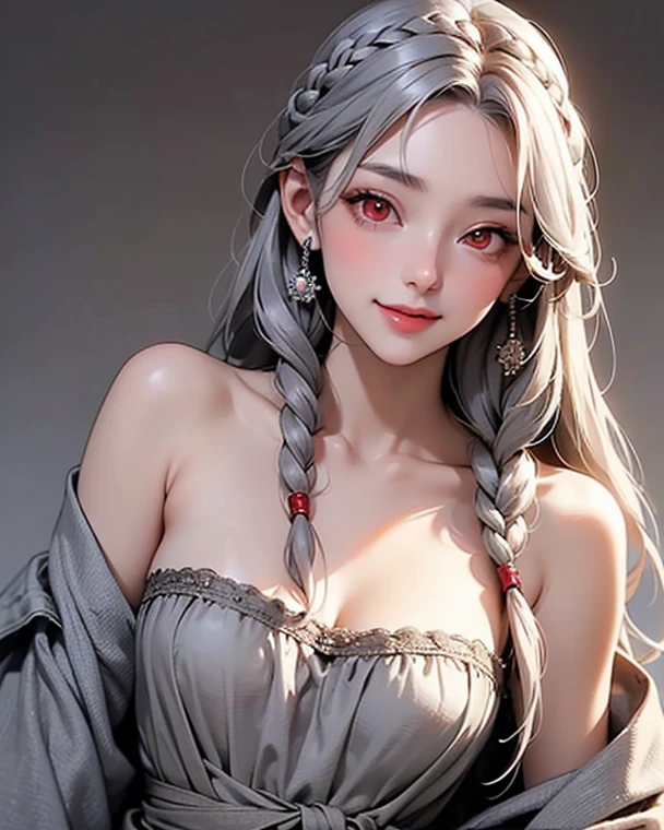 （((on the beds、Woman sleeping face down))）、((posterior view)),(Looks Back)（The back  visible）、（Sleeping face down）1 girl, Silver hair, striated hair, bangs, Blunt bangs, Long hair, Pink hair, aqua eyes, longeyelashes, Purple eyes, makeup, Smile, Parted lips, Realism, Verism, Surrealism, depth of fields, One-person viewpoint, F/1.8, 135 mm, canon, nffsw, retinas, masutepiece, ccurate, Anatomically correct, Textured skin, Super Detail, high details, High quality, Best Quality, hight resolution, 1080P, Hard disk, 4K, 8K、（(Off-the-shoulder pure white hand-knitted sweater dress、（stick out buttocks）((White T-back panties)),((sexypose))、(camel's toe),((No skirt))、(camel's toe),shinny skin。realisitic、Photorealsitic:1.37)、(Kpop Idol)、Medium Hair、(Pink blush)、(illuminating)、(solo)、dynamicposes (slim legs)、erotick、nffsw、Highly detailed ambient occlusion、超A high resolution,