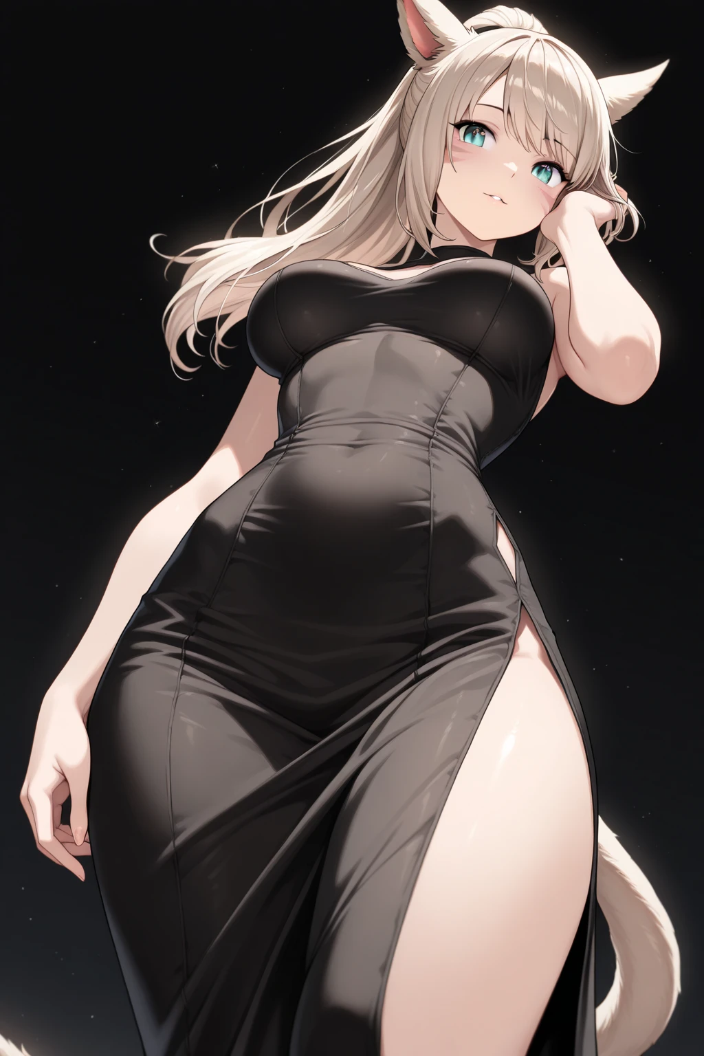 A woman wearing a white backless dress，He wears black stockings on his legs，Exposing the abdomen，The figure is good，The is very detailed，[ 4K realism ]!!, [ 4K realism ]!!!, [ 4K digital art ]!!, Realistic shadow perfect body, realisticlying!!!!!!! art-style, photorealistic anime, by Shitao, Popular topics on cgstation, Casual pose, realistic anime 3D style