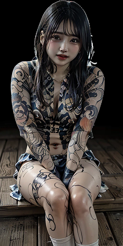 Full body tattoo、Japanese carving、Beauty、front、