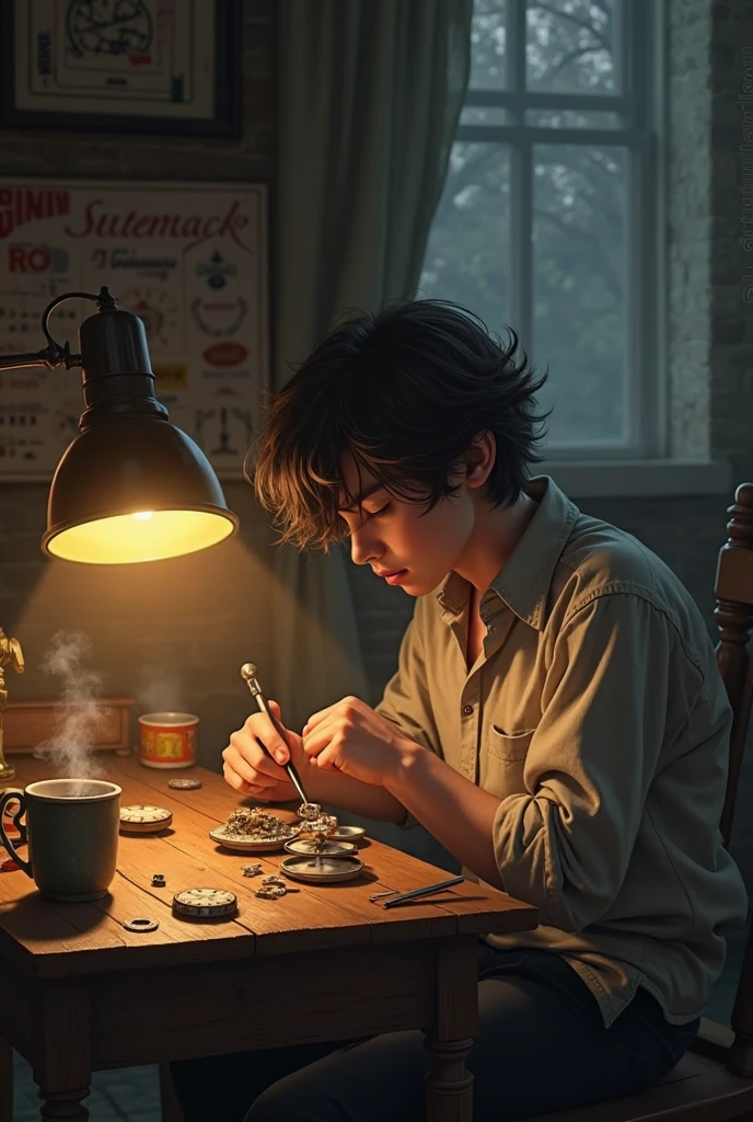 there is a 13-year-old boy, overdosed, unconscious, lying in the middle of the room, lying on the floor, head leaning against the floor, no pillow, eyes closed, with drugs everywhere, dirt everywhere, arms open, one arm to one side, sad look, ass on the floor, sad scene, smooth skin, dark hair, no beard, cinematic realist, ultrarealistic concept art, realistic art style, cinematic, hyperrealistic concept art, highly realistic concept art, realistic character concept art, photorealistic art style, detailed character, photorealistic concept art, photorealistic concept art, photorealistic dark concept art,character art, photorealistic concept art, far-sighted --auto
