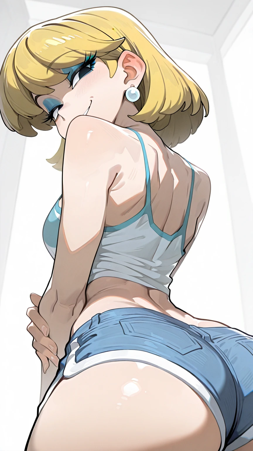 score_9,score_8_up,score_7_up,score_6_up ,source_overwatch score_9, score_8_up, score_7_up,  1woman, solo, mercy \(overwatch\), high quality,open hair long hair, blue bra, blue panty, hand in pants, ??????? face, open mouth